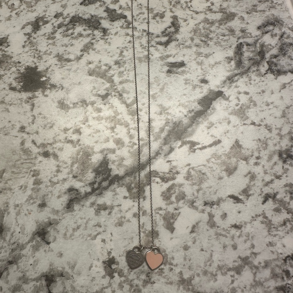 Tiffany Pink Heart Tag Necklace